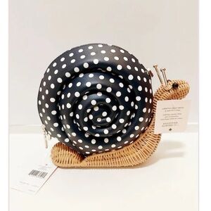 Kate Spade Enchanted Forest Polka Dots 3D Snail Wicker Crossbody